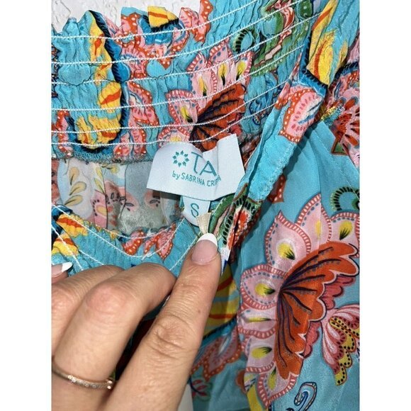 Taj by Sabrina Crippa Canna Shorts Embroidered Floral Size Small NWTS NEW (O) - Picture 10 of 12